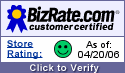 BizRate Customer Certified (GOLD) Site