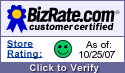 BizRate Customer Certified (GOLD) Site