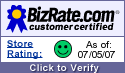 BizRate Customer Certified (GOLD) Site